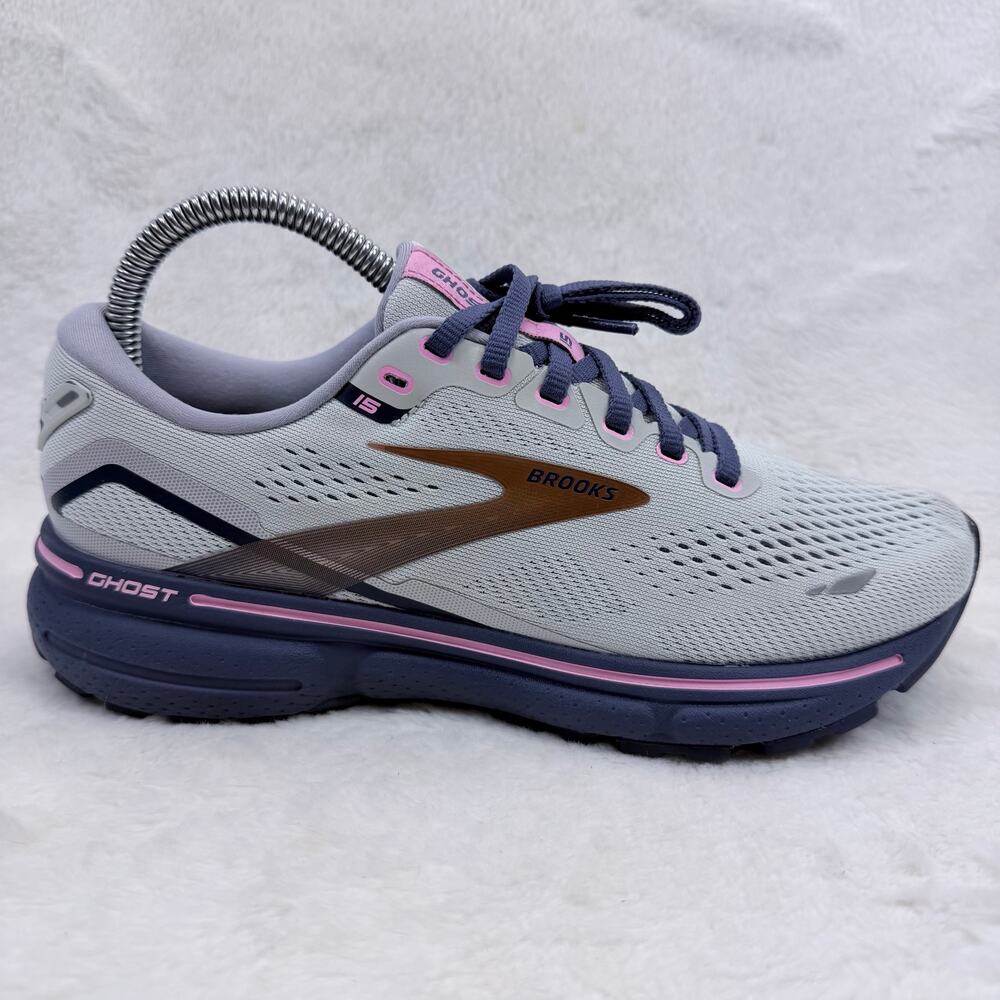 Brooks Ghost 15 Womens Running Shoes Spa Blue Copper Size 7.5 Sneakers